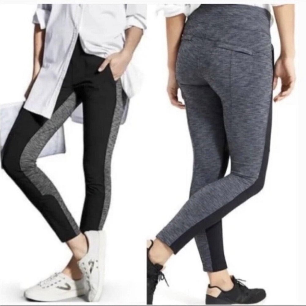 Athleta Highline Hybrid Pants Tight Women’s Size 2 Black Gray